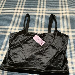Wild Fable Black Velvet Tank Top